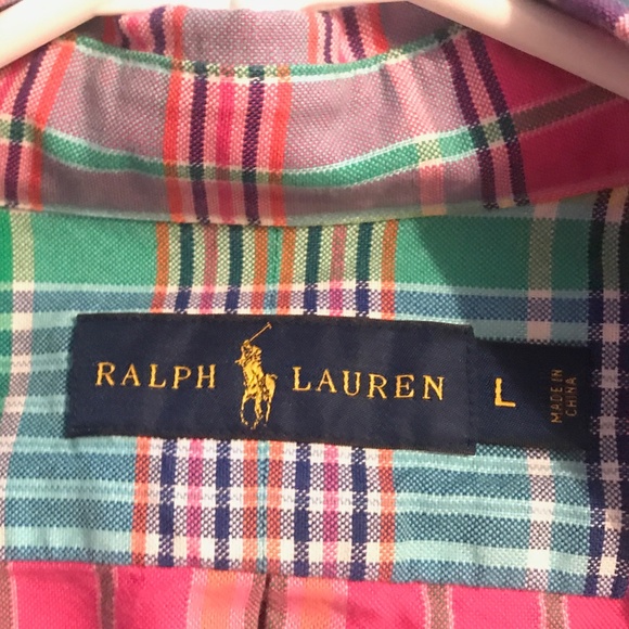 Ralph Lauren Plaid Button Down Dress Shirt - Picture 3 of 3
